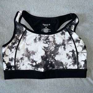 Torrid Active, low impact sports bra. Size 00. Black & gray.